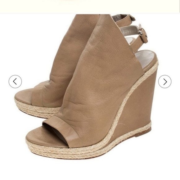 Balenciaga Paris Tan Platform Wedges High Heels - Picture 2 of 6